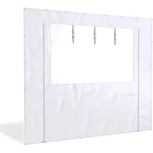 Overkapping zijwand PVC met raam en ritsen | 3 meter breed |  250cm hoog