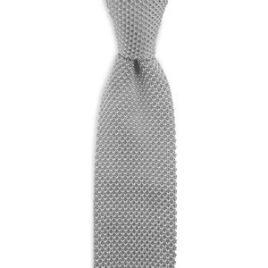 Sir Redman - gebreide stropdas - grijs - polyester