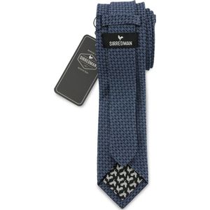 Sir Redman - stropdas - Talented Tailor dark blue - 66% viscose / 34% polyester - blauw / grijs
