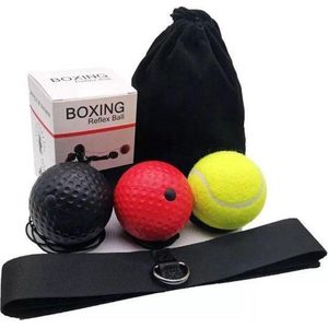 Boks Reflex Bal set - 3 Reflex Ballen - Boksbal - Workout - Boks Pads - Reactie en Snelheid training- Thuis Sporten