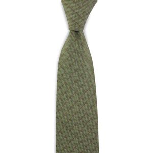 Sir Redman - stropdas - MacMillan groen - polyester - groen / lichtblauw / oranje