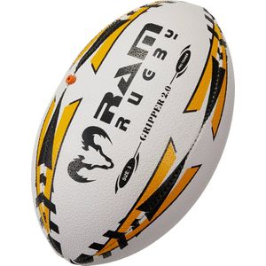 RAM Rugby Gripper 2.0 Pro Trainer Bal Bundel - 30 x ballen en 2x tas - Nr. 1 Rugby Brand in Europa - Ontworpen in Engeland - Perfecte vorm en Duurzaam Maat 3, Kleur: Geel, Tas: Breathable RAM�® Engeland - Uniek 3d Grip techn. Prof.