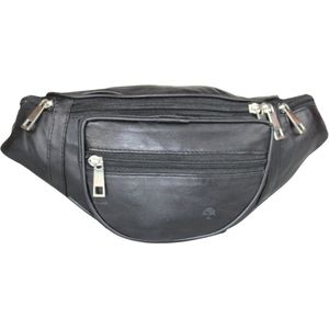 Leren heuptas heren / dames - Heuptasjes heren leer - Buideltas - Crossbody heuptassen - Zwart