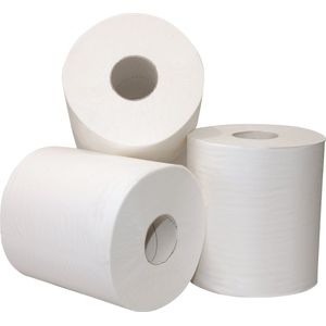 Poetsrol - Tork rol - Papieren Torkrol - Schoonmaak papier - Hygiëne papier 6x300 meter