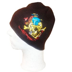 Ed Hardy Beany – Death Skull – Bruin - Muts