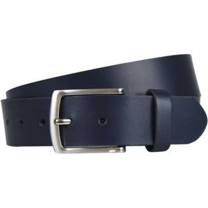 Leren Riem Blauw - Exclusieve heren/dames riemen - Taillemaat: 110 - Heren Dames riemen – Casual Trendy riemen