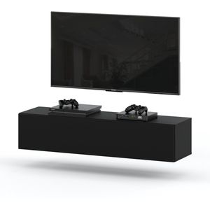 AZ Home Tv Meubel Young 150 cm -Zwart Tv kast Zwevend kast Hangend Televisie meubel