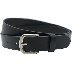 Heren Riem Extra Lang Zwart  - Nette Riem - Pantalon riem - Taillemaat 140 - Totale lengte van de riem 150 cm - Extra Lange Riem - Echt Leer XXL Riem