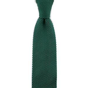 Sir Redman - gebreide stropdas - flessengroen - polyester