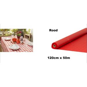 Tafelrol papier rood 120cm x 50meter - Tafel dekken rol gala