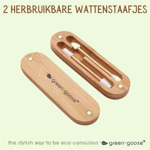 2x wasbare wattenstaafjes - herbruikbare wattenstaafjes - wattenstokjes - oorstokjes herbruikbaar - oren reiniger