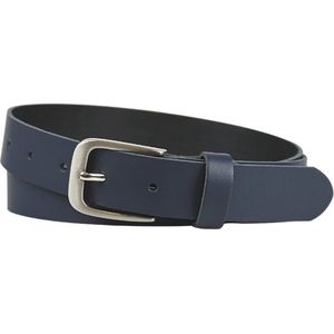 Fana Belts Heren/Dames riem leer donkerblauw - Heren/Dames riemen - Taillemaat 125 - lange riem - blauwe riem