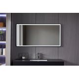 Bella Mirror - Badkamerspiegel - Zwart Frame - Ledverlichting - Anticondens