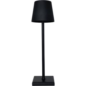 Jeslu LED Tafellamp Zwart 38 cm aluminium - draadloos - oplaadbaar