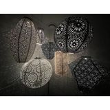 7 x Solar buiten Lampion met motief - Pakket - tuinverlichting - zonne energie - buitenlamp