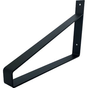 GoudmetHout Industriële Plankdrager XL 40 cm - Per stuk - Staal - Mat Zwart - 4 cm x 40 cm x 25 cm