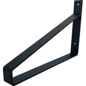 GoudmetHout Industriele Plankdrager XL 40 cm - Per stuk - Staal - Mat Zwart - 4 cm x 40 cm x 25 cm