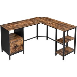 Nancy's Whitman Bureau - Hoekbureau - Werktafel - Kantoortafel - Bureaus - Industrieel - 137 x 150 x 75 cm (L x B x H)