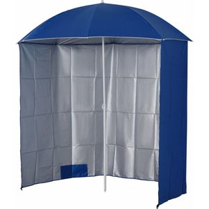 Nancy's Chippewa Falls Parasol - Met Zijwand - Zonwering - Polyester - Blauw - 2,2 x 2,2 m