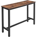 Nancy's Houten Bartafel - Vintage Keukentafel – Keuken Bartafels - Hoog Bureau - Industrieel - Hout & Metaal - 120 x 40 x 100 cm