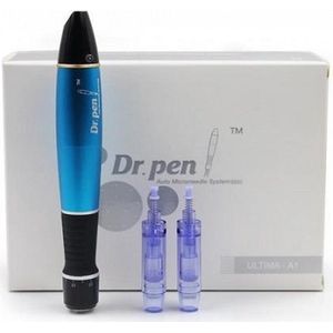 Micro Needling Pen A1 van Dr. Pen - Huidverzorging - Rimpels - Littekens - Huid Stimulans - Draadloze Derma Pen - Micro Needle Therapy - Inclusief 2 Gratis Cartridges - Geschikt Voor Professionals En Thuisgebruik - 3MM Diepte