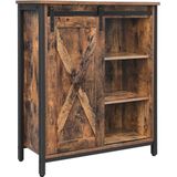 Nancy's Woodland Opbergkast - Dressoir - Kast met 3 Planken - Industrieel - Hout - Bruin - 70 x 30 x 80 cm