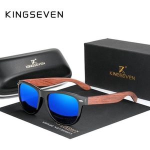 KingSeven - Sky Blue Wayfayer Bamboo UV400 en Polarisatie filter