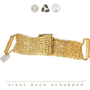 Duurzame loofah band - voor wassen van rug en lichaam - lichte scrub - 100% plantaardig materiaal van de loofah plant