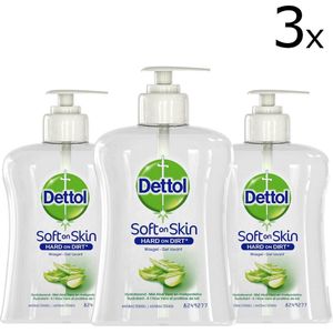 Dettol Handzeep - Verzachtend - Aloe Vera- 250ml x3