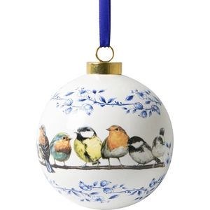 Heinen kerstbal - Met bosvogels - 8cm