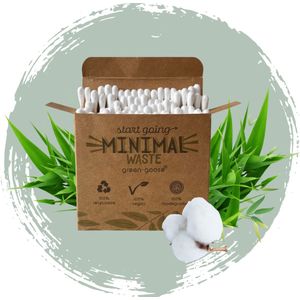 Wattenstaafjes van hout en katoen - 200 stuks - 100% natuurlijk product