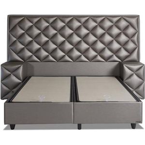 Eric kuster Style Boxspring – Boxspring met opbergruimte 180x200 inclusief Micropocket matras 30cm Havana  - 2x Nachtkasje 1x voetbank