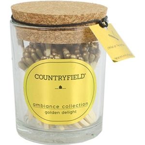 Countryfield Golden Delight lucifers glazen pot met kurk deksel