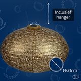 Lumiz Solar Tuinverlichting - Tuinverlichting op zonne energie - Tuinverlichting - Buitenlampjes - Tuinverlichting op zonneenergie - Buitenverlichting - Buitenlamp - Decoratie - Ikat Oval - 40 cm - Goud