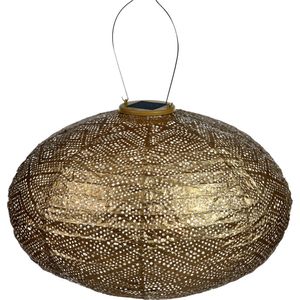 Lumiz Solar Tuinverlichting - Tuinverlichting op zonne energie - Tuinverlichting - Buitenlampjes - Tuinverlichting op zonneenergie - Buitenverlichting - Buitenlamp - Decoratie - Ikat Oval - 40 cm - Goud