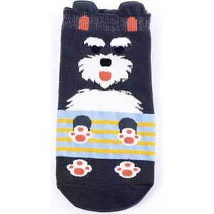 Leuke honden enkelsokken grijs Unisex Sokken 36-41