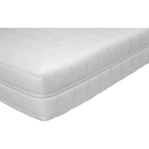 Koudschuim HR45 matras 16 cm dik - CFK vrij en wasbaar 40 °C.  Met Luxe dubbeldoeks afritsbare hoes, doorstikt met 300 grams M2 hollowfiber 80x200