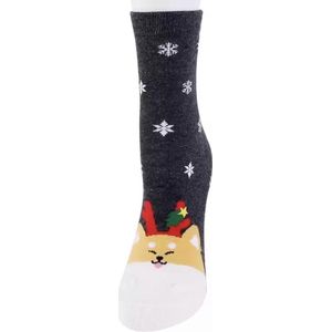 Kerstthema sokken - Winterthema sokken - Kerstsokken - Hond - Unisex maat 36 - 41