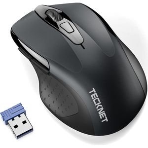TeckNet Pro 2.4G Draadloze Muis, M3 | 2600DPI | Grijs