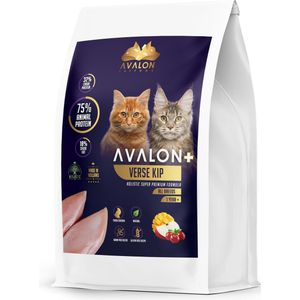 Avalon Petfood + Verse Kip Super Premium - Kattenvoer Droogvoer - Graanvrij - Kip, Groenten& fruit - 5Kg