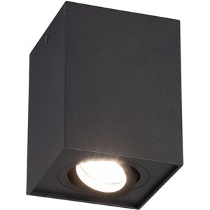 Trion - Bisqy - LED Plafondspot - Mat Zwart - GU10 Fitting - 1-lichts - Aluminium