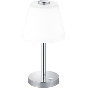 LED Tafellamp - Trion Emaro - 4.5W - Warm Wit 3000K - Dimbaar - Rond - Glans Chroom - Aluminium