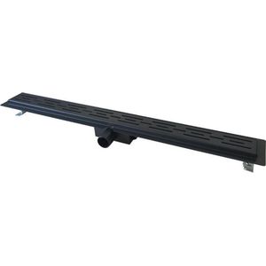 Diamond Line - Douchegoot 100 cm - Mat Zwart - RVS - Uitneembaar Sifon + Uitneembaar Haarfilter