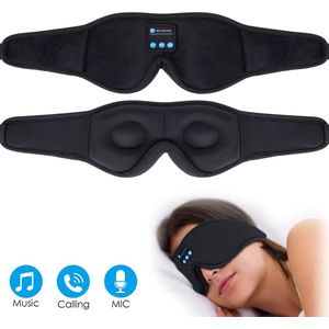 SlaapmaskeKoptelefoon Bluetooth - Oogmasker Slaap - Vrouwen & Mannen - Hoofdband Draadloos - Sleeping headphones - Zijde - Sleeping - Zwart