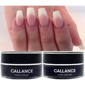 Callance Babyboom Gel, White + Pastel Pink, UV Builder Gel, Buildergel, 2x30ml - gelnagels - gel - nagels - manicure - nagelverzorging - buildergel - covergel -  whitegel