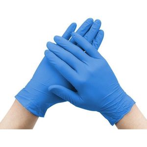 Maxter Gloves - Huishoudhandschoen Wegwerp - Nitril Ongepoederd  - Blauw