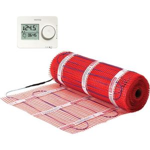 2m² StickyMat 150Watt/m² |  Vloerverwarmingsmat Set 2m² | 150Watt/m² + Gratis Tempo klokthermostaat Warmup | Levenslange garantie| Elektrische vloerverwarming | Warmup