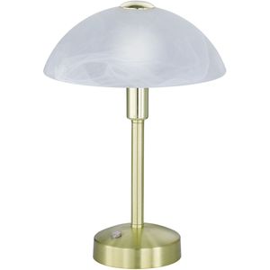 LED Tischlampe - Trion Dontra - 4W - Warmweiß 3000K - Rund - Matt Gold - Aluminium
