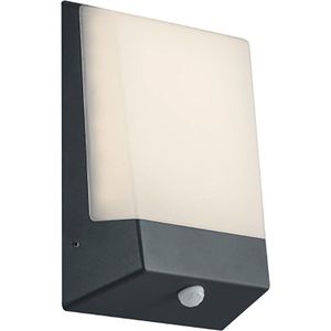 Huisnummer Verlichting met Dag en Nacht Sensor - Trion Kasky - 9W - Warm Wit 3000K - Waterdicht IP54 - Mat Antraciet - Aluminium