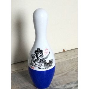 Bowling Spaarpot Bowlingpinspaarpot pin spaarpot  'Jolly Wally ' blauw